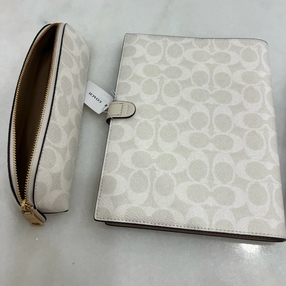 Coach Notebook & Pencil case in Chalk / White - Picture 5 of 15